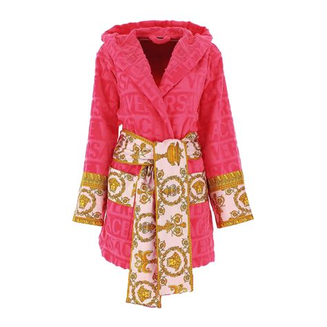 pink versace robe price|Versace hooded bathrobe.